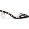 imageAllegra K Womens Polka Dots Clear Chunky Heels Slides MulesBlack