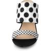 imageAllegra K Womens Polka Dots Stiletto Heel Slides SandalsBlack