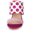 imageAllegra K Womens Polka Dots Stiletto Heel Slides SandalsHot Pink