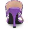 imageAllegra K Womens Polka Dots Stiletto Heel Slides SandalsPurple