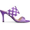 imageAllegra K Womens Polka Dots Stiletto Heel Slides SandalsPurple