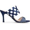 imageAllegra K Womens Polka Dots Stiletto Heel Slides SandalsRoyal Blue
