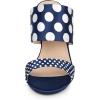 imageAllegra K Womens Polka Dots Stiletto Heel Slides SandalsRoyal Blue