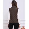imageAllegra K Womens Puffer Vest Stand Collar Lightweight Gilet Quilted Zip VestBrown