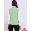 imageAllegra K Womens Puffer Vest Stand Collar Lightweight Gilet Quilted Zip VestDusty Green