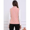 imageAllegra K Womens Puffer Vest Stand Collar Lightweight Gilet Quilted Zip VestDusty Rose