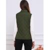 imageAllegra K Womens Puffer Vest Stand Collar Lightweight Gilet Quilted Zip VestGreen