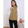 imageAllegra K Womens Puffer Vest Stand Collar Lightweight Gilet Quilted Zip VestKhaki