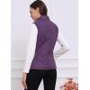 imageAllegra K Womens Puffer Vest Stand Collar Lightweight Gilet Quilted Zip VestPurple