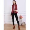 imageAllegra K Womens Puffer Vest Stand Collar Lightweight Gilet Quilted Zip VestWine Red