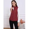imageAllegra K Womens Puffer Vest Stand Collar Lightweight Gilet Quilted Zip VestWine Red