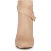 imageAllegra K Womens Round Toe Block Heel Nude Ankle Booties 10 M US