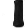 imageAllegra K Womens Side Zip Chunky Heels Ankle BootsBlack