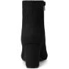 imageAllegra K Womens Side Zip Chunky Heels Ankle BootsBlack