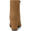 imageAllegra K Womens Side Zip Chunky Heels Ankle BootsBrown