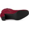 imageAllegra K Womens Side Zip Chunky Heels Ankle BootsBurgundy