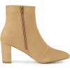 imageAllegra K Womens Side Zip Chunky Heels Ankle BootsCamel
