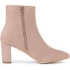 imageAllegra K Womens Side Zip Chunky Heels Ankle BootsDust Pink