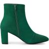 imageAllegra K Womens Side Zip Chunky Heels Ankle BootsEmerald Green