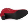 imageAllegra K Womens Side Zip Chunky Heels Ankle BootsRed