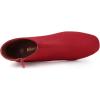 imageAllegra K Womens Side Zip Chunky Heels Ankle BootsRed