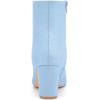 imageAllegra K Womens Side Zip Chunky Heels Ankle BootsSky Blue