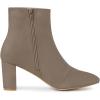 imageAllegra K Womens Side Zip Chunky Heels Ankle BootsTaupe