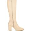 imageAllegra K Womens Side Zipper Chunky Heel Knee High BootsBeige