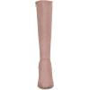 imageAllegra K Womens Side Zipper Chunky Heel Knee High BootsDust Pink
