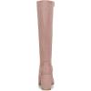 imageAllegra K Womens Side Zipper Chunky Heel Knee High BootsDust Pink