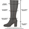 imageAllegra K Womens Side Zipper Chunky Heel Knee High BootsGrey