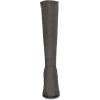 imageAllegra K Womens Side Zipper Chunky Heel Knee High BootsGrey