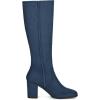 imageAllegra K Womens Side Zipper Chunky Heel Knee High BootsNavy Blue