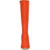 imageAllegra K Womens Side Zipper Chunky Heel Knee High BootsOrange