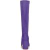 imageAllegra K Womens Side Zipper Chunky Heel Knee High BootsPurple
