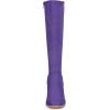 imageAllegra K Womens Side Zipper Chunky Heel Knee High BootsPurple