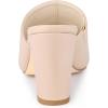imageAllegra K Womens Slip on Block Heel Slide SandalsBeige