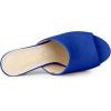 imageAllegra K Womens Slip on Block Heel Slide SandalsBlue