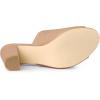 imageAllegra K Womens Slip on Block Heel Slide SandalsNude