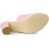 imageAllegra K Womens Slip on Block Heel Slide SandalsPink