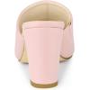 imageAllegra K Womens Slip on Block Heel Slide SandalsPink