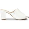 imageAllegra K Womens Slip on Block Heel Slide SandalsWhite