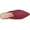 imageAllegra K Womens Slip on Pointed Toe Chunky Heels Slide MulesBurgundy