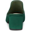 imageAllegra K Womens Slip on Pointed Toe Chunky Heels Slide MulesGreen