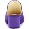 imageAllegra K Womens Slip on Pointed Toe Chunky Heels Slide MulesPurple