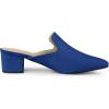 imageAllegra K Womens Slip on Pointed Toe Chunky Heels Slide MulesRoyal Blue