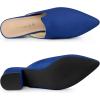 imageAllegra K Womens Slip on Pointed Toe Chunky Heels Slide MulesRoyal Blue