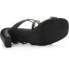imageAllegra K Womens Strappy Block Heels Slide Heel SandalsBlack