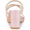 imageAllegra K Womens Strappy Block Heels Slide Heel SandalsBling Pink