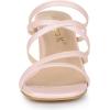 imageAllegra K Womens Strappy Block Heels Slide Heel SandalsBling Pink